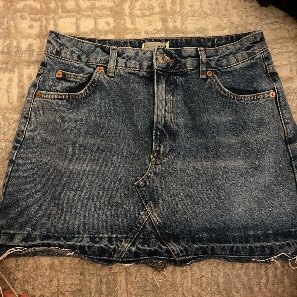 Topshop Moto Denim Mini Skirt